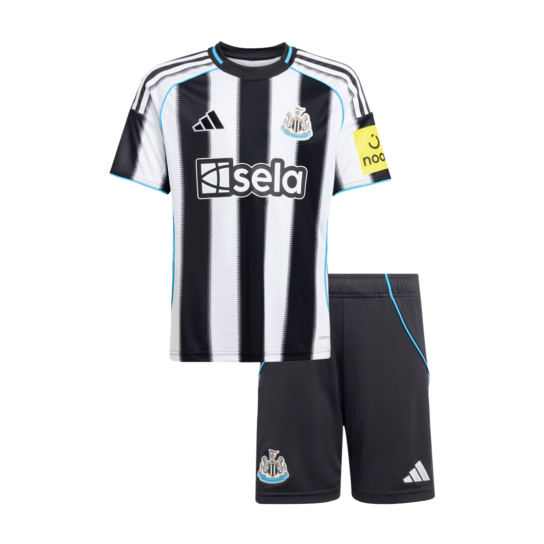 Newcastle United Tröja 2025/26 Hemma Svart & Vitt Barn