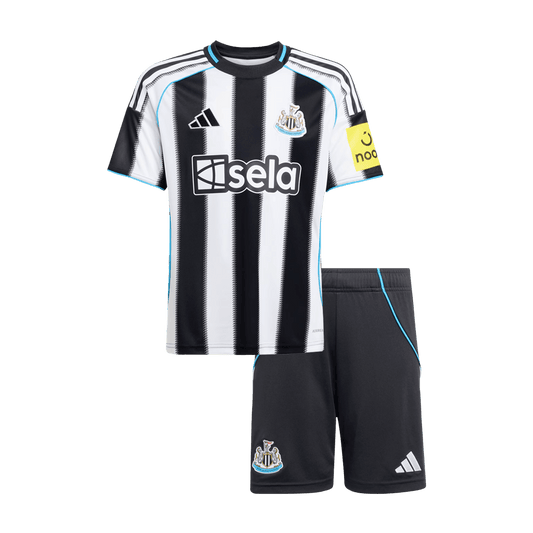 Newcastle United Tröja 2025/26 Hemma Svart & Vitt Barn
