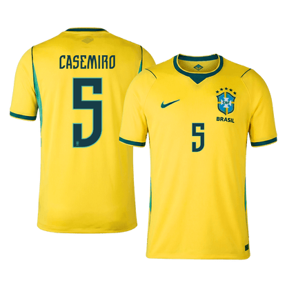 Brasilien Tröja CASEMIRO #5 2026 Hemma Gul