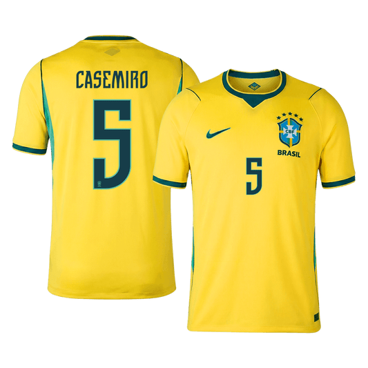 Brasilien Tröja CASEMIRO #5 2026 Hemma Gul