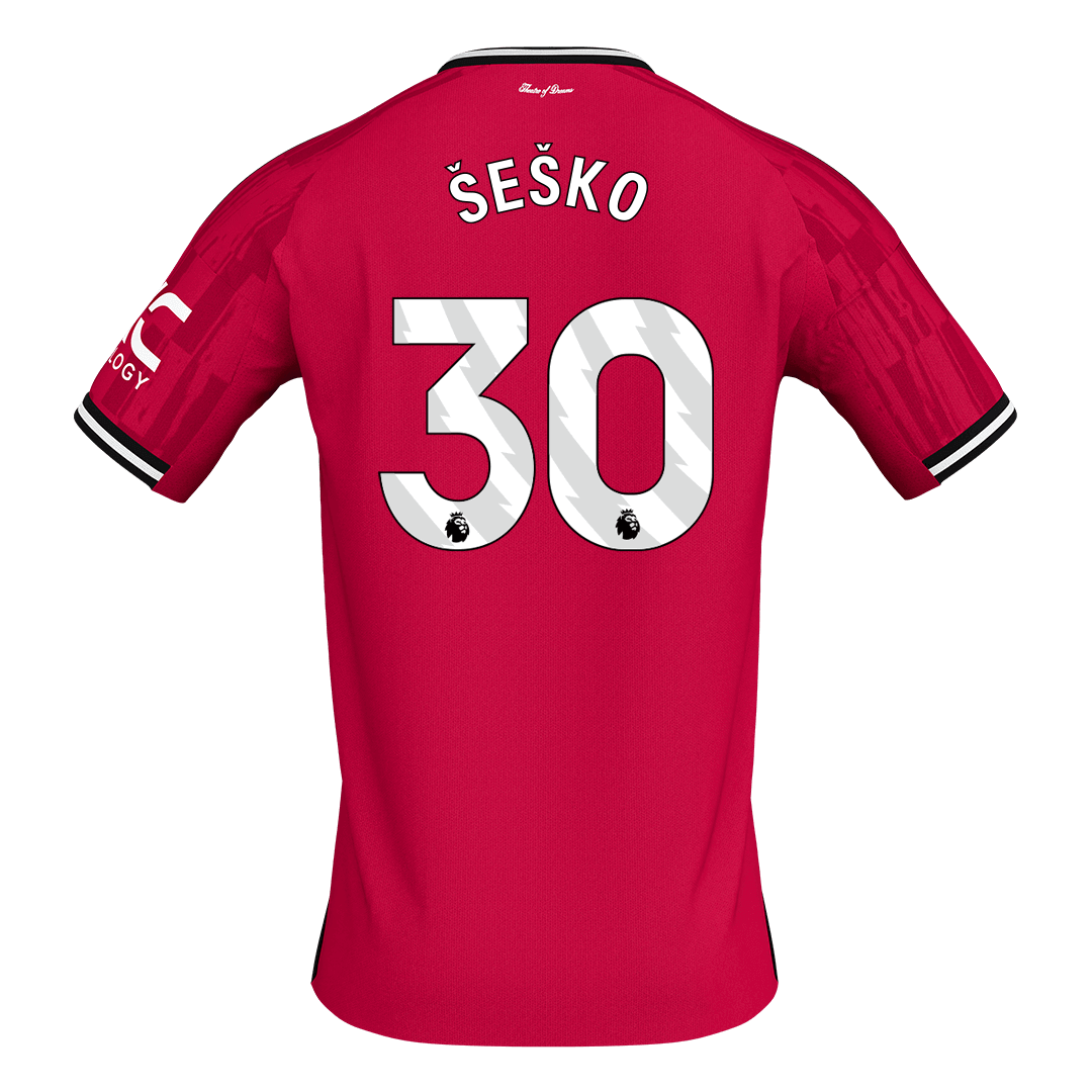 ŠEŠKO #30 Manchester United Tröja 2025/26 Hemma Premium Röd