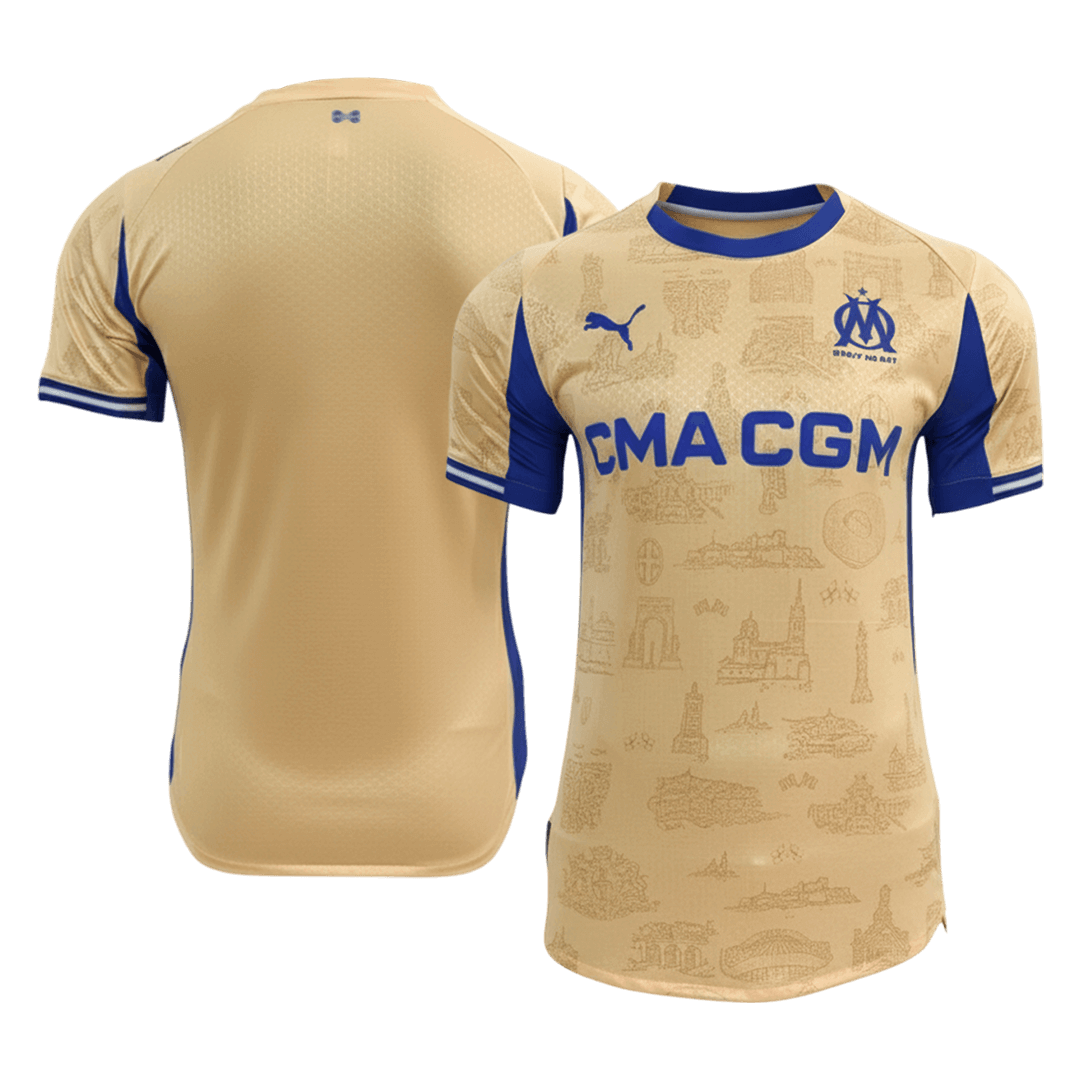 Marseille Tröja 2025/26 Fourth Away Autentisk Gul