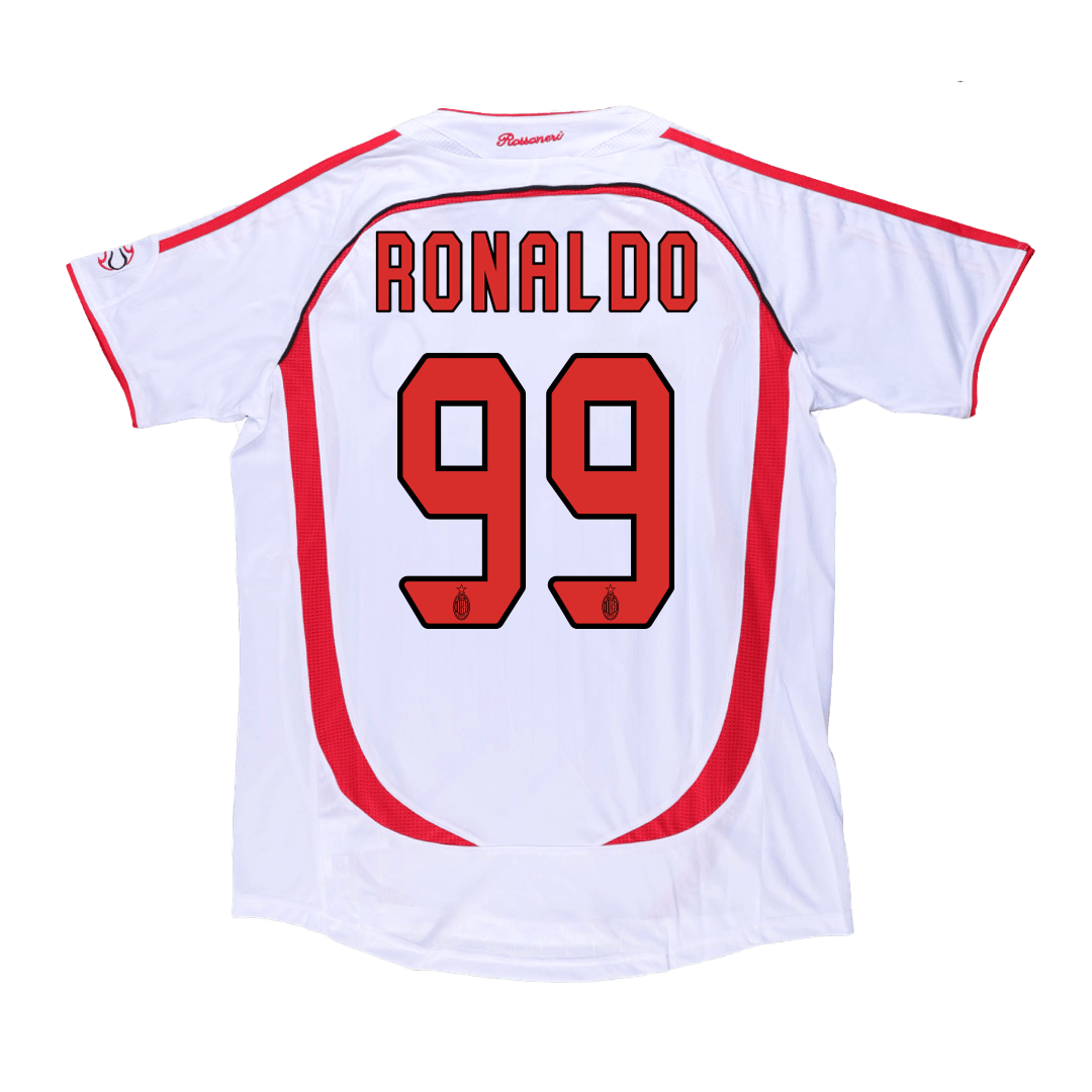 RONALDO #99 AC Milan Bortatröja 2006/07 Retro Tröja
 Vit - UCL
