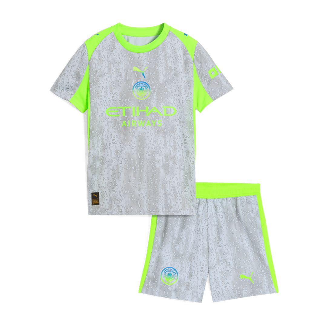 Manchester City Tröja 2025/26 Tredje Grå Barn