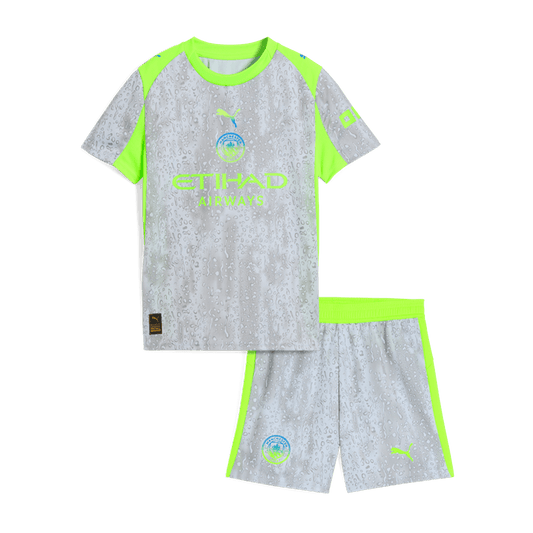 Manchester City Tröja 2025/26 Tredje Grå Barn