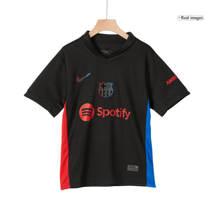 Barcelona Tröja 2024/25 Borta Svart Barn-16
