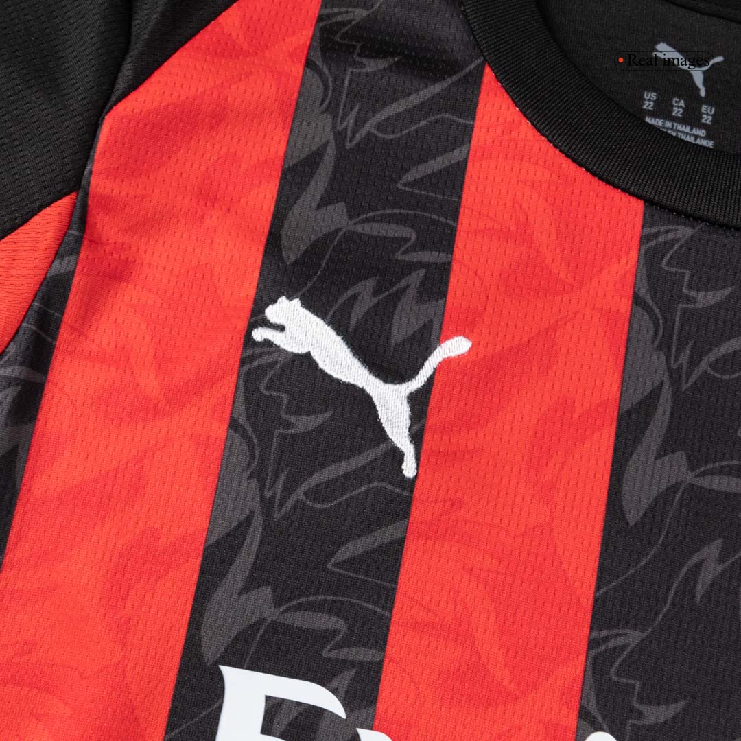 AC Milan Tröja 2025/26 Hemma Röd & Svart Barn