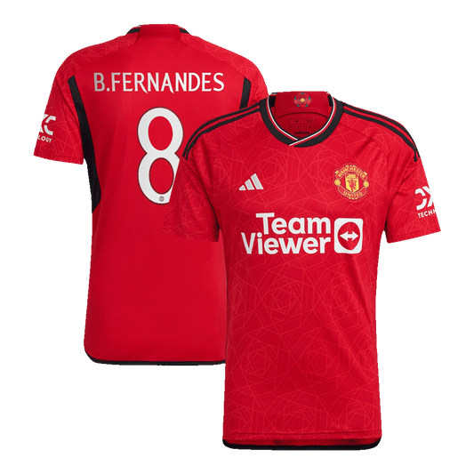 Manchester United Tröja B.FERNANDES #8 2023/24 Hemma Röd - UCL