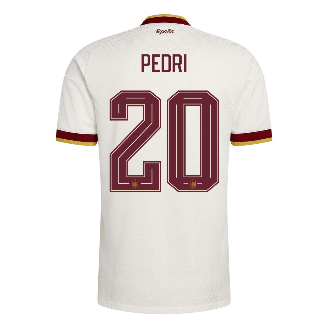 Spanien Tröja PEDRI #20 2026 Borta Autentisk Vit