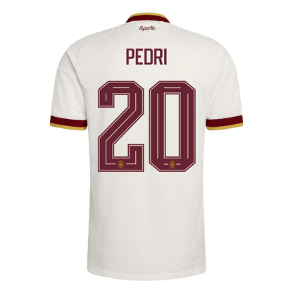 Spanien Tröja PEDRI #20 2026 Borta Autentisk Vit-10