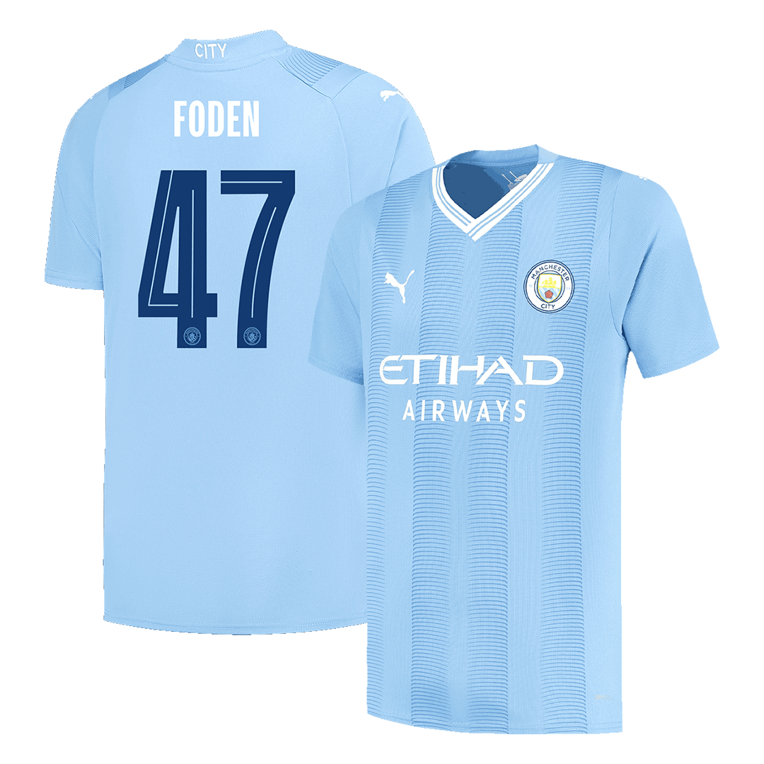 Manchester City Tröja FODEN #47 2023/24 Hemma Blå