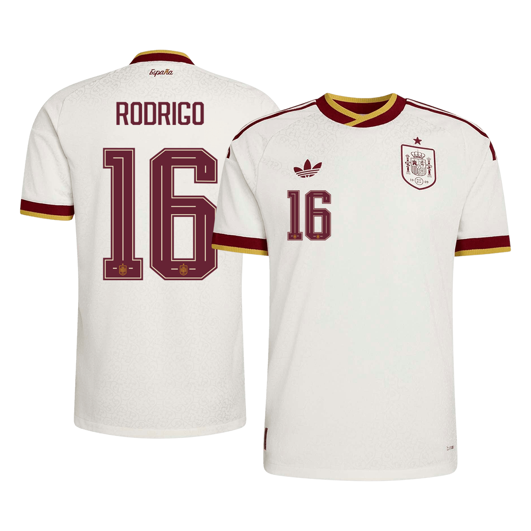 Spanien Tröja RODRIGO #16 2026 Borta Autentisk Vit