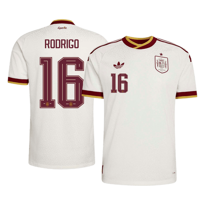 Spanien Tröja RODRIGO #16 2026 Borta Autentisk Vit