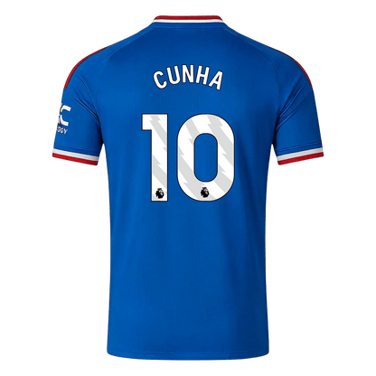 Manchester United Tröja CUNHA #10 2026/27 Borta Blå-3