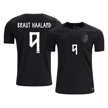 Norge Tröja BRAUT HAALAND #9 2026 Borta Svart