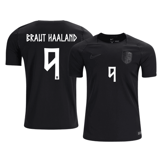 Norge Tröja BRAUT HAALAND #9 2026 Borta Svart