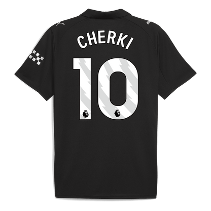 Manchester City Tröja CHERKI #10 2025/26 Borta Svart-8