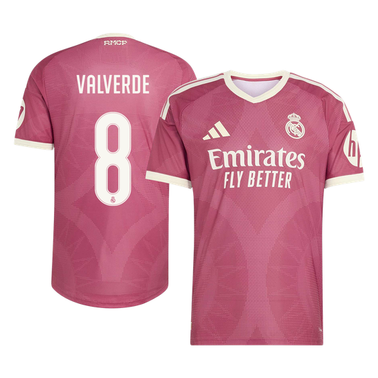 Real Madrid Tröja VALVERDE #8 2026/27 Tredje Autentisk Rosa