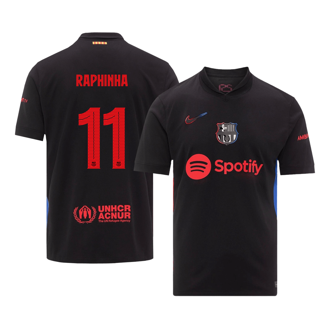 Barcelona Tröja RAPHINHA #11 2024/25 Borta Svart - UCL