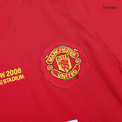 SCHOLES #18 Manchester United Hemmatröja 2007/08 Retro Tröja
 Röd - UCL Final-4