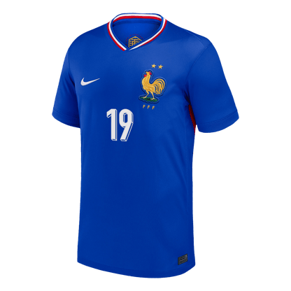 Frankrike Tröja KALULU #19 Euro 2024 Hemma Blå-8