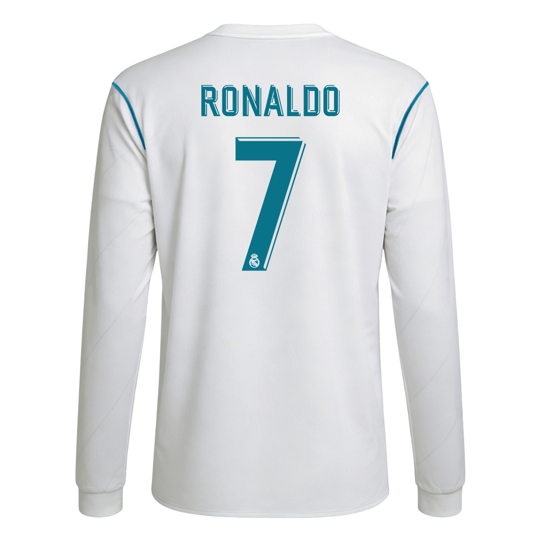 RONALDO #7 Real Madrid Hemmatröja 2017/18 Retro Tröja
 Vit