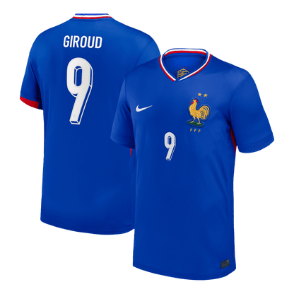 Frankrike Tröja GIROUD #9 Euro 2024 Hemma Blå