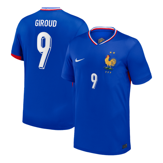 Frankrike Tröja GIROUD #9 Euro 2024 Hemma Blå
