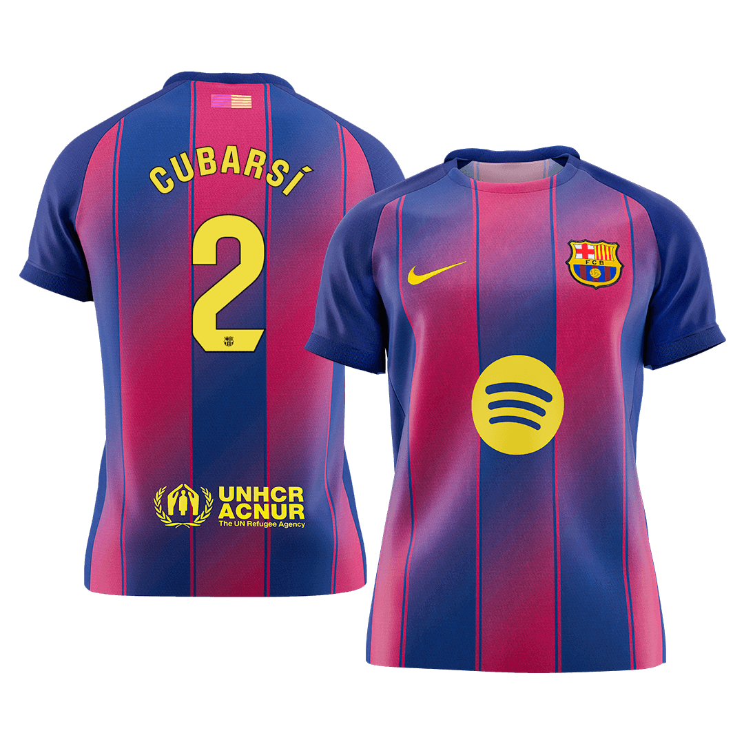 CUBARSÍ #2 Barcelona Tröja 2025/26 Hemma Premium Röd & Blå