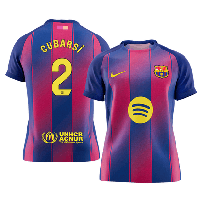 CUBARSÍ #2 Barcelona Tröja 2025/26 Hemma Premium Röd & Blå