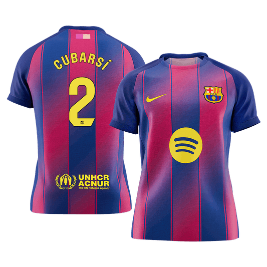 CUBARSÍ #2 Barcelona Tröja 2025/26 Hemma Premium Röd & Blå