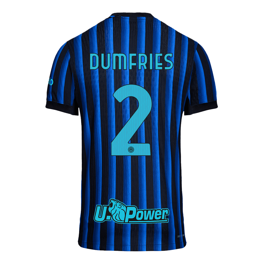 Inter Milan Tröja DUMFRIES #2 2025/26 Hemma Autentisk Blå och svart-13