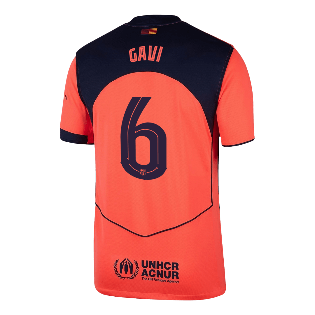 Barcelona Tröja GAVI #6 2025/26 Tredje Orange - UCL
