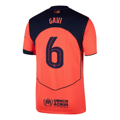 Barcelona Tröja GAVI #6 2025/26 Tredje Orange - UCL-11