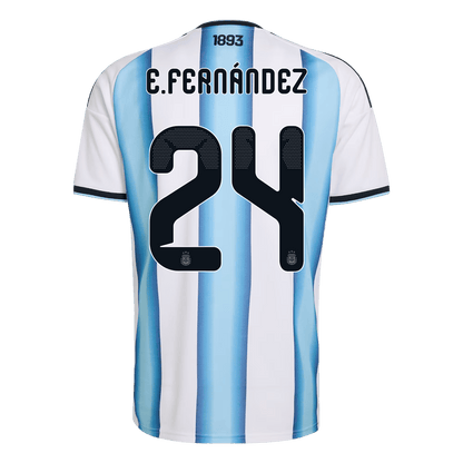 E. FERNÁNDEZ #24 Argentina Tröja 2026 Hemma Premium Blå & Vit-10