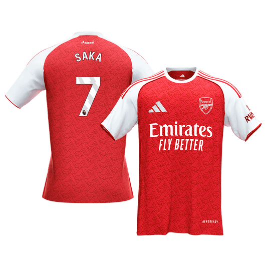 SAKA #7 Arsenal Tröja 2025/26 Hemma Premium Röd