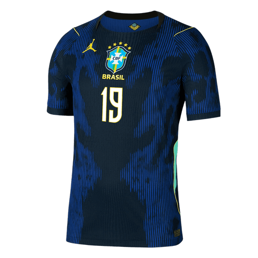 Brasilien Tröja ENDRICK #19 2026 Borta Autentisk Mörkblå-1