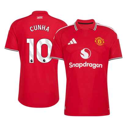 Manchester United Tröja CUNHA #10 2026/27 Hemma Autentisk Röd