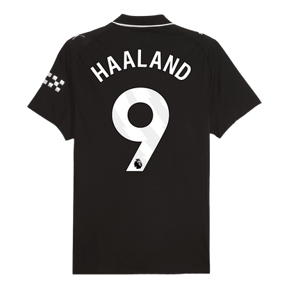 Manchester City Tröja HAALAND #9 2025/26 Borta Svart-4