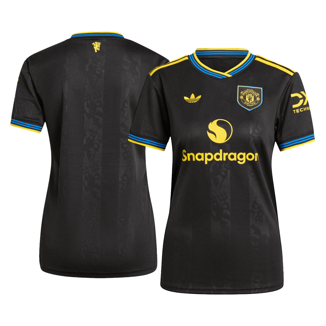 Manchester United Tröja 2025/26 Tredje Svart Dam-10