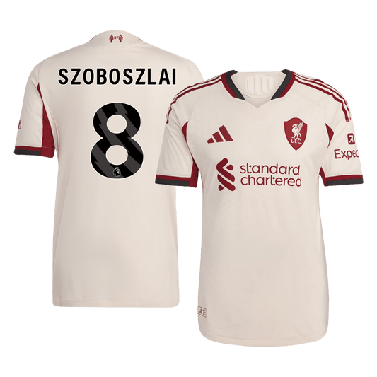Liverpool Tröja SZOBOSZLAI #8 2025/26 Borta Vit