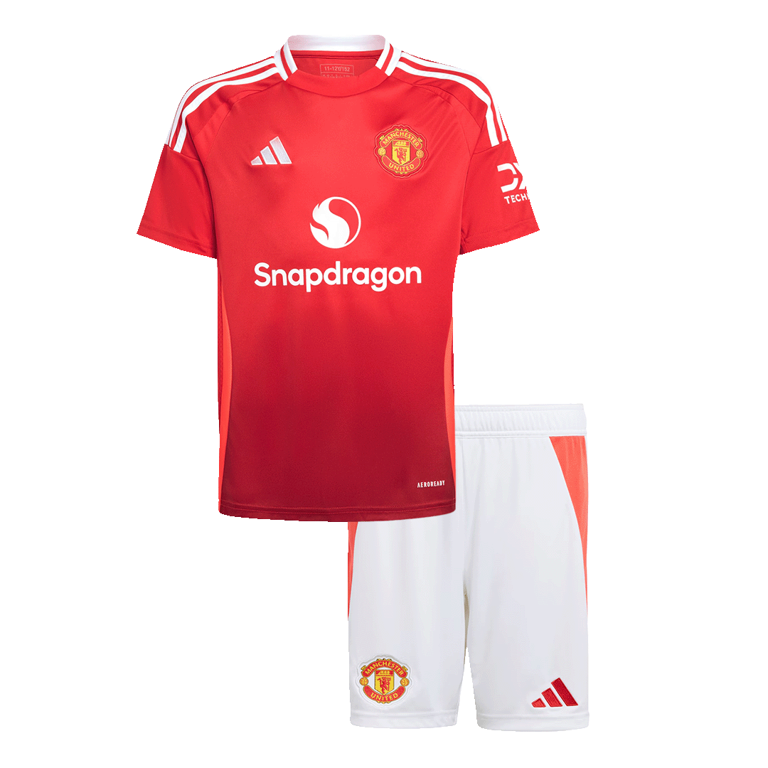 Manchester United Tröja 2024/25 Hemma Röd Barn