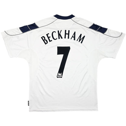 BECKHAM #7 Manchester United Bortatröja 2000/01 Retro Tröja
 Vit-9