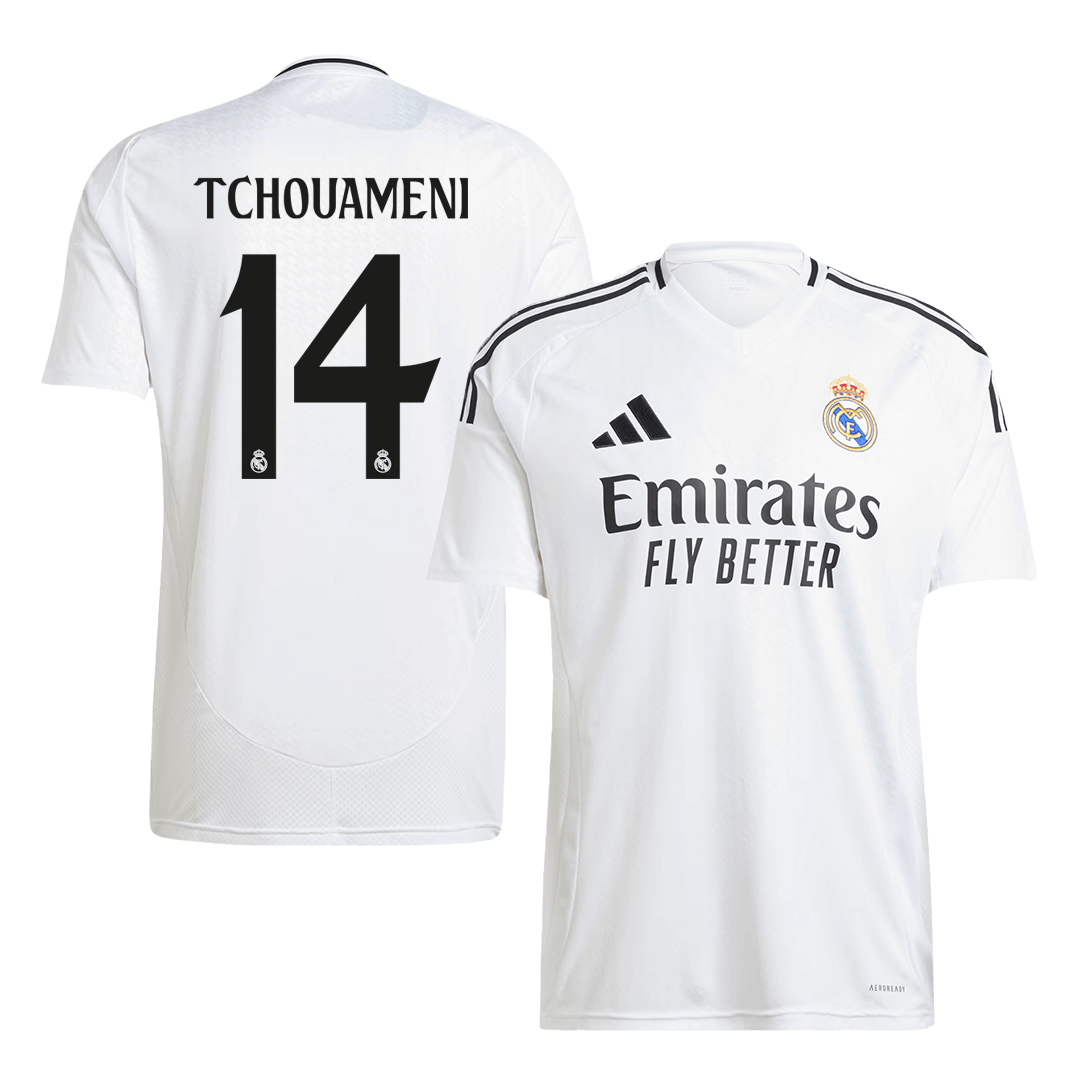 Real Madrid Tröja TCHOUAMENI #14 2024/25 Hemma Vit