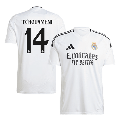 Real Madrid Tröja TCHOUAMENI #14 2024/25 Hemma Vit