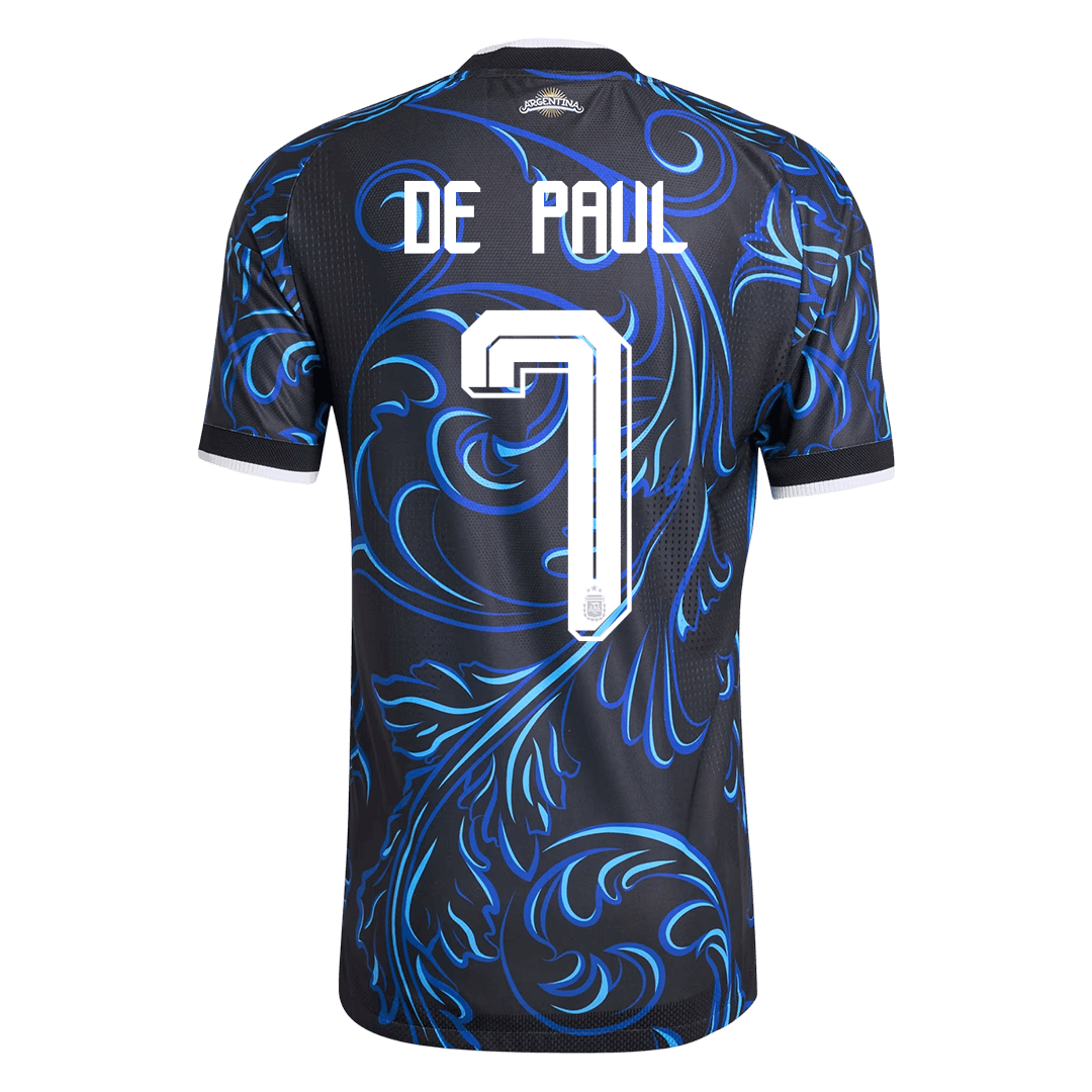 Argentina Tröja DE PAUL #7 2026 Borta Autentisk Svart-9