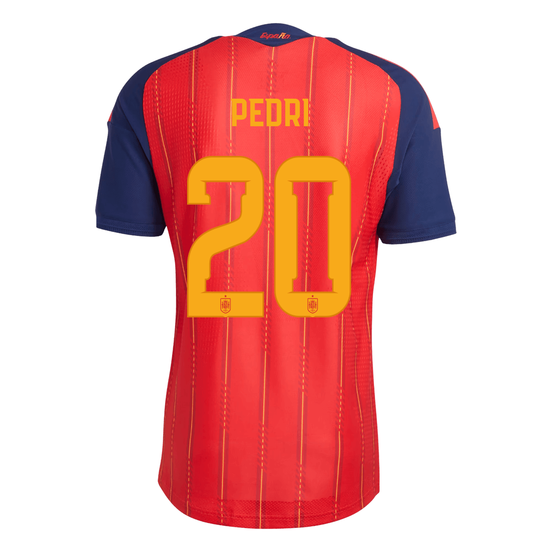 Spanien Tröja PEDRI #20 2026 Hemma Autentisk Röd