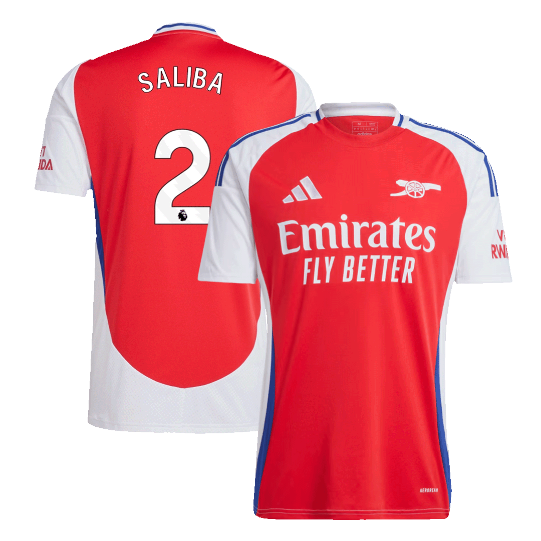 Arsenal Tröja SALIBA #2 2024/25 Hemma Röd