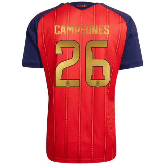 CAMPEONES #26 Spanien Tröja 2026 Hemma Premium Röd