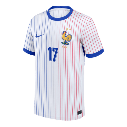 Frankrike Tröja SALIBA #17 Euro 2024 Borta Vit-8